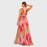 Imogen — Painterly-Print Maxi Dress