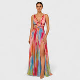 Imogen — Painterly-Print Maxi Dress