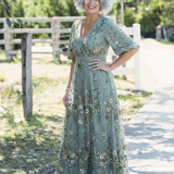 Isabelle — Maxi Dress with a V-Neckline
