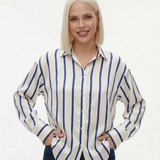 Delaney — Striped Silk Shirt