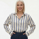 Delaney — Striped Silk Shirt