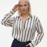Delaney — Striped Silk Shirt