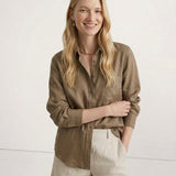 Rowan — Open-Collar Linen Shirt