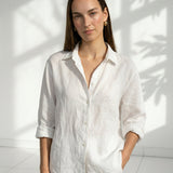 Rowan — Open-Collar Linen Shirt