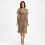 Patience — Draped Ruffle Dress