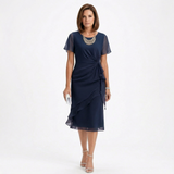 Patience — Draped Ruffle Dress