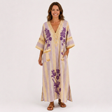 Sofía — Purple Floral Kaftan
