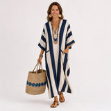 Yasmina — Navy Blue Plain Kaftan