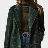 Adriana — Classic Winter Check Coat