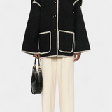 Pauline — Oversized Coat with Integrated Fringe Scarf