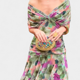 Beatrice — Floral Long Dress with a V-Neckline