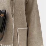 Pauline — Oversized Coat with Integrated Fringe Scarf