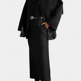 Pauline — Oversized Coat with Integrated Fringe Scarf