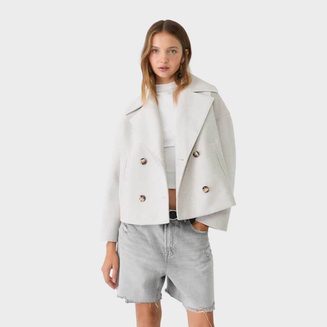 Kate — Short Double-Breasted Blazer Coat