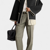 Pauline — Oversized Coat with Integrated Fringe Scarf