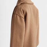 Pauline — Oversized Coat with Integrated Fringe Scarf