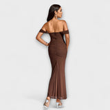 Melinda — Fitted Off-Shoulder Dress with Gathering