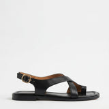 Nina — Cross-Strap Leather Sandals