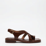 Nina — Cross-Strap Leather Sandals