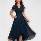 Gemma — Flowing Evening Dress with a V-Neckline