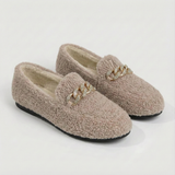 Odessa — Plush Chain-Detail Loafers