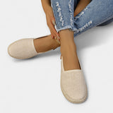 Tessa — Linen Slip-On Trainers
