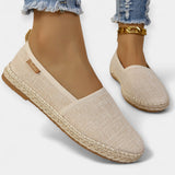 Tessa — Linen Slip-On Trainers