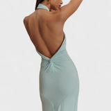 Ginevra — Curve-Flattering Silk Dress with a Tie Neckline