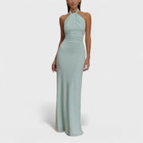 Ginevra — Curve-Flattering Silk Dress with a Tie Neckline