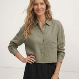 Marlow — Cropped Linen Shirt