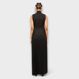 Letitia — Pleated Maxi Dress with Cut-Out Detailing