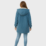Lisa — Long Hooded Plush Jacket