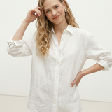 Sutton — Side-Split Linen Shirt