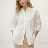 Sutton — Side-Split Linen Shirt