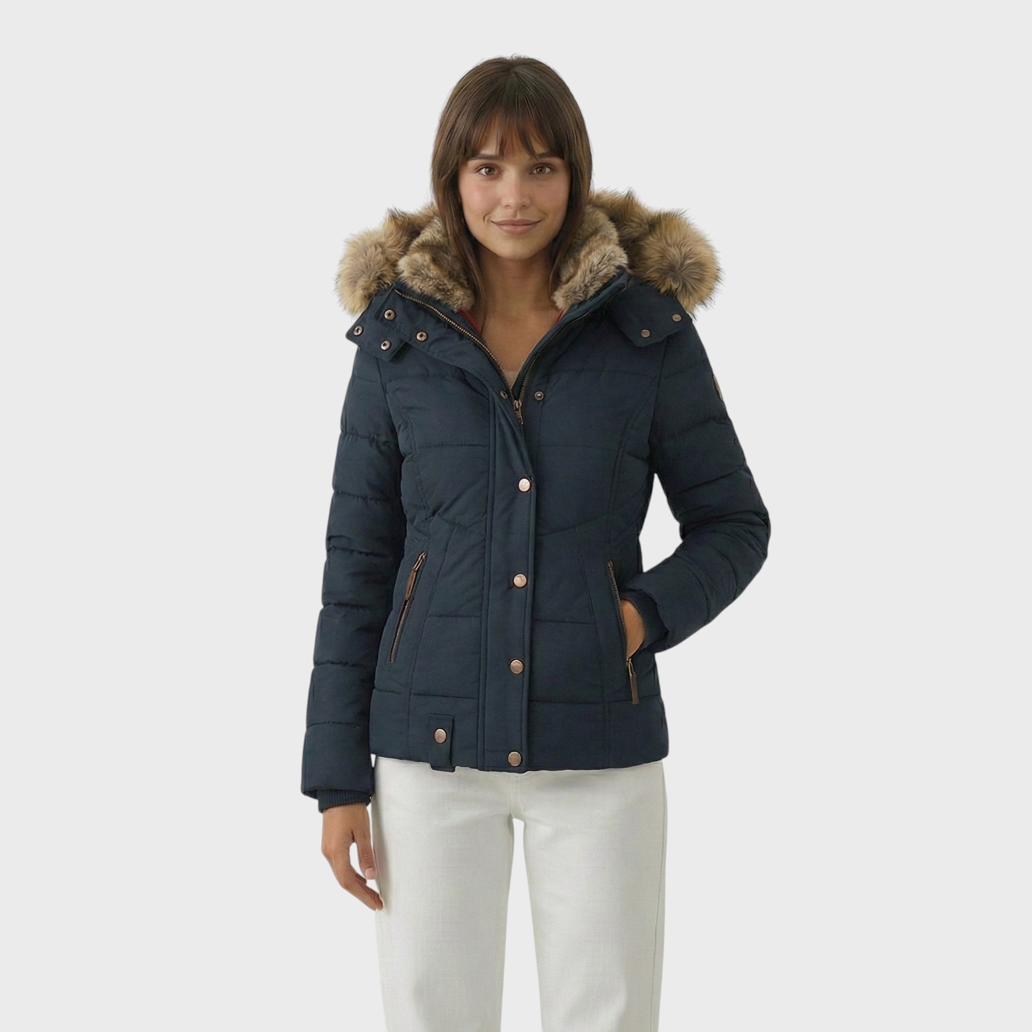 Lucie — Winter Jacket with Faux Fur Lining