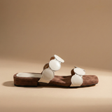 Delphine — Croc-Print Leather Mules