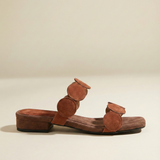 Delphine — Croc-Print Leather Mules