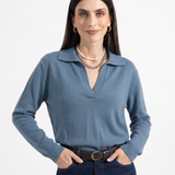 Frankie — Relaxed Knit Polo Jumper