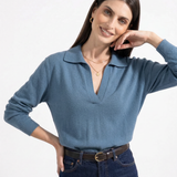 Frankie — Relaxed Knit Polo Jumper