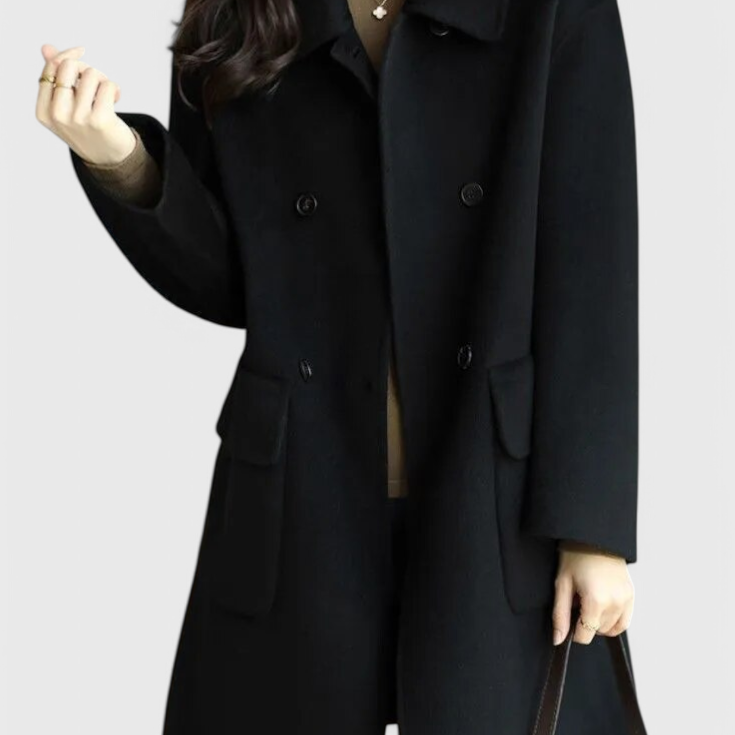 Camille — Classic Double-Breasted Wool Coat