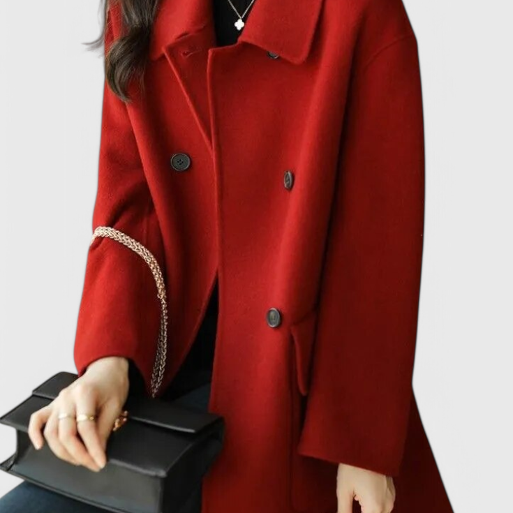 Camille — Classic Double-Breasted Wool Coat