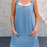 Daisy - Casual Denim Pinafore Dress