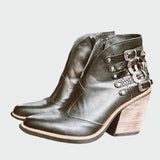 Beatrix — Retro Leather Ankle Boots