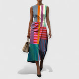 Genevieve — Multicolour Strapless Striped Dress