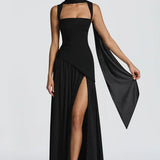 Josephine — Long Dress with a Wet-Look Finish