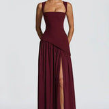 Josephine — Long Dress with a Wet-Look Finish