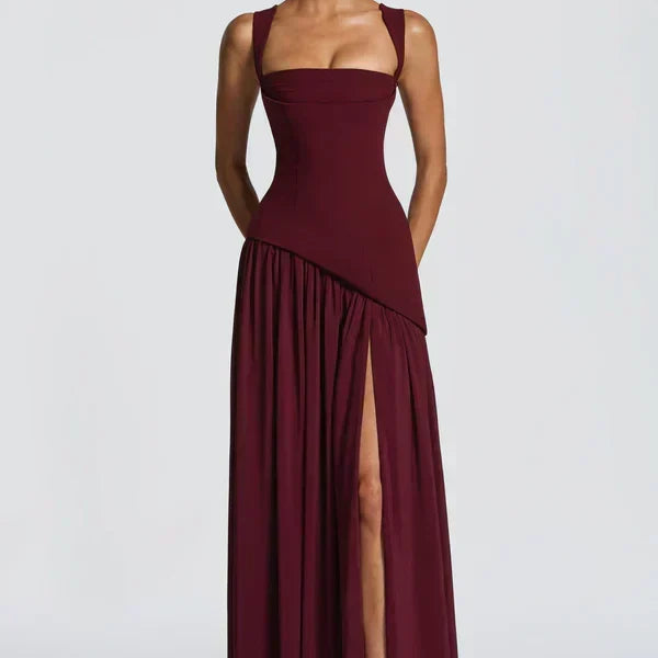 Josephine — Long Dress with a Wet-Look Finish