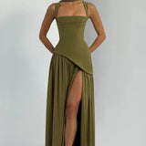 Josephine — Long Dress with a Wet-Look Finish