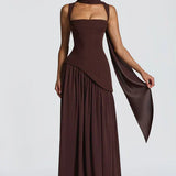 Josephine — Long Dress with a Wet-Look Finish