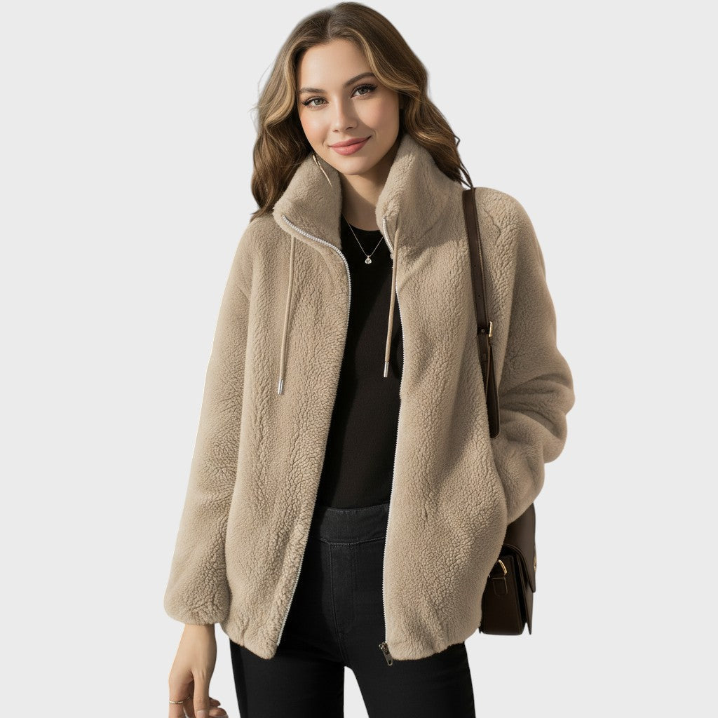 Mila — Luxury Plush Zip-Up Jacket